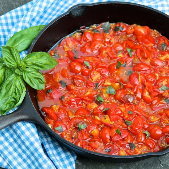 Speedy Cherry Tomato Sauce