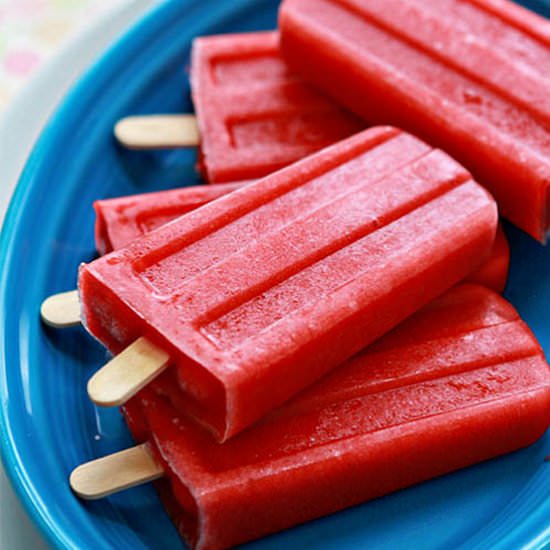 Coconut Fruit Punch Popsicles