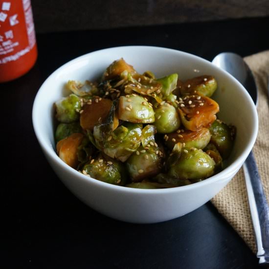 Sweet and Spicy Brussels Sprouts