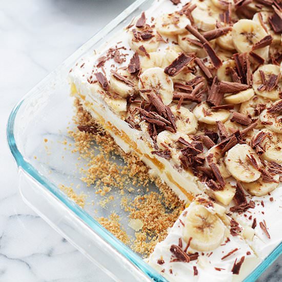 Banana Split No Bake Cheesecake