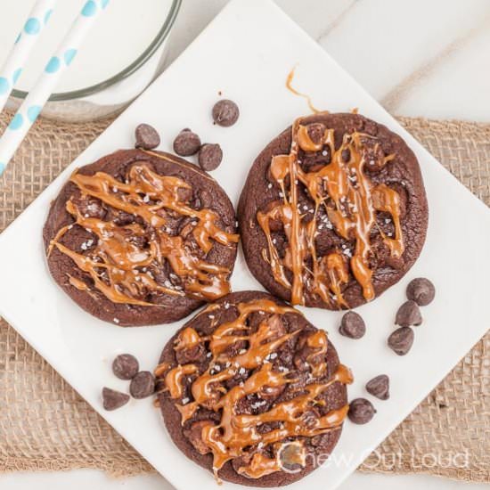 Chocolate Salted Caramel cookies