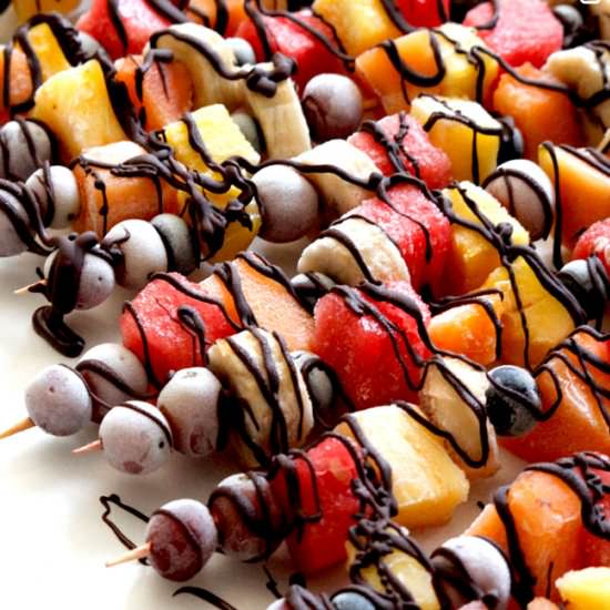 Frozen Fruit Kabobs
