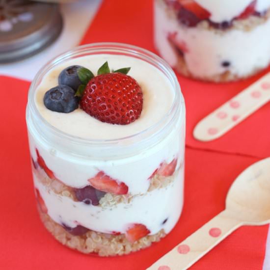 Banana Berry Cheesecake Parfaits