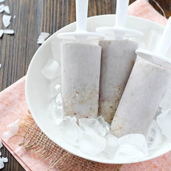 Raspberry coconut tart popsicles