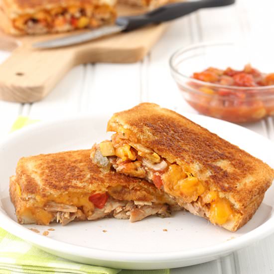 Salsa Chicken Grilled Cheese