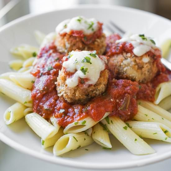 Baked “Chicken Parmesan” Meatballs