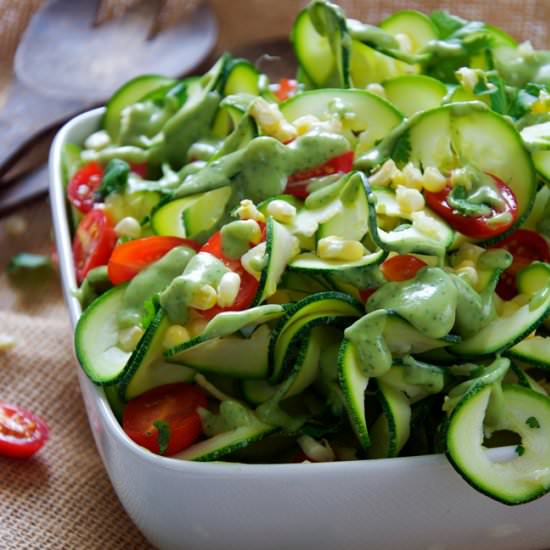 Avocado Ranch Zucchini Salad