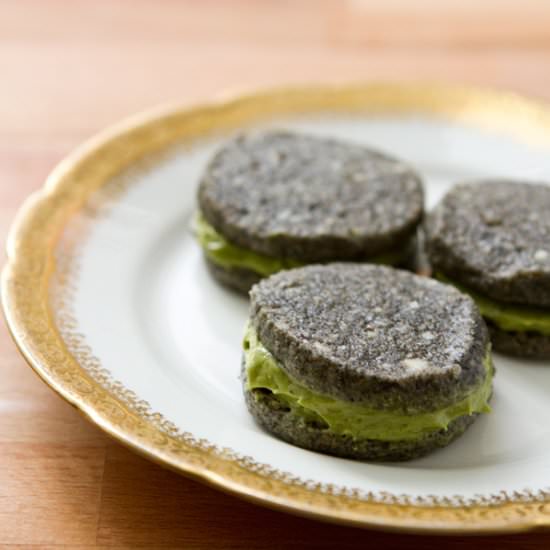 Black Sesame Green Tea Cookies