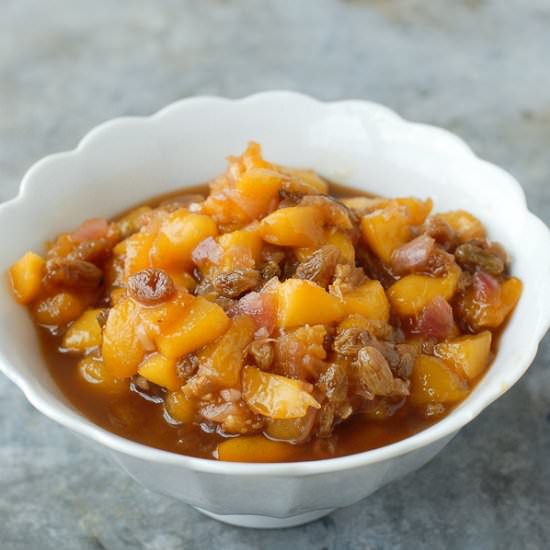 Quick Fresh Peach Chutney