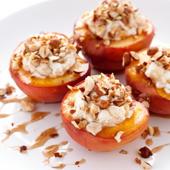 Grilled peaches