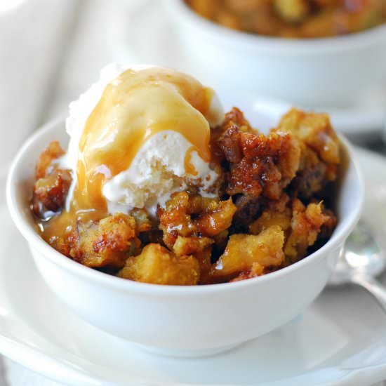 Pumpkin Pecan Bread Pudding