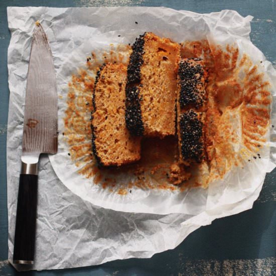 Black Sesame Seed Carrot Cake