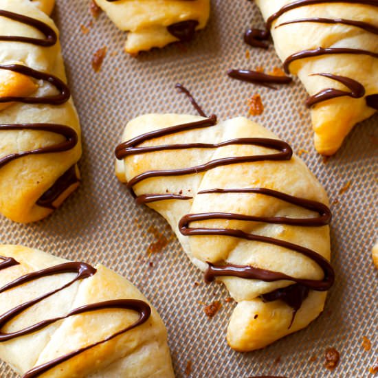 Easy Chocolate Croissants
