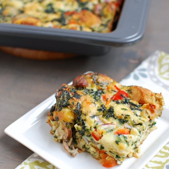 Sausage & Vegetable Egg Bake