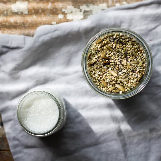 Super Seed Muesli with Hemp Milk