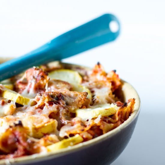 Baked Farfalle with Summer Squash