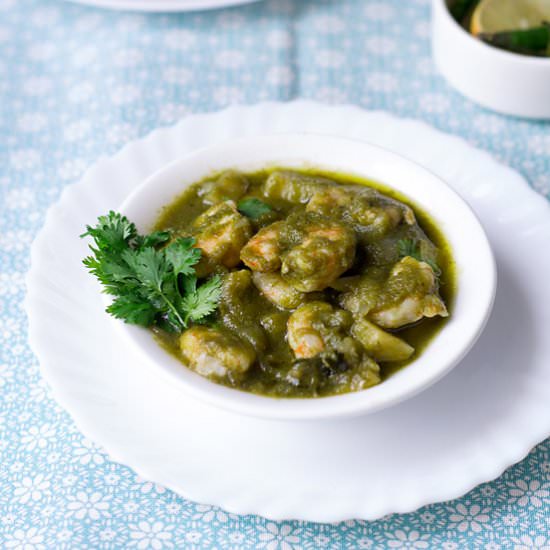 Prawns Green Masala