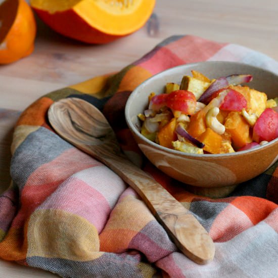 Miso-Curry Roasted Pumpkin and Tofu