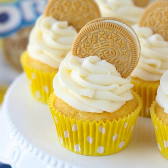 Golden Oreo Cupcakes