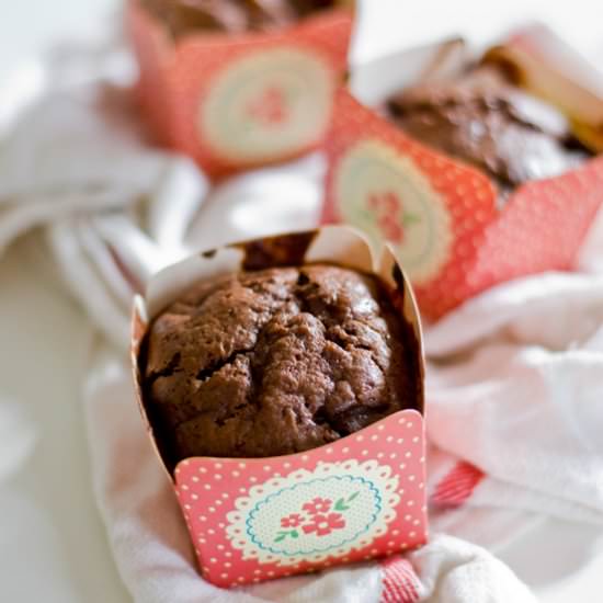 Vegan Chocolate and Pear Mini Cakes
