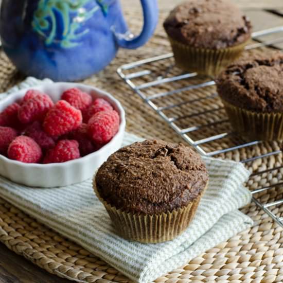 Chocolate Chocolate Chip Muffins