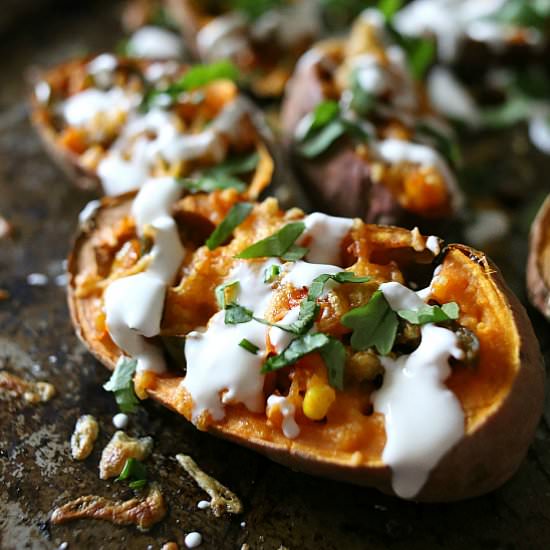 Loaded Sweet Potato Skins