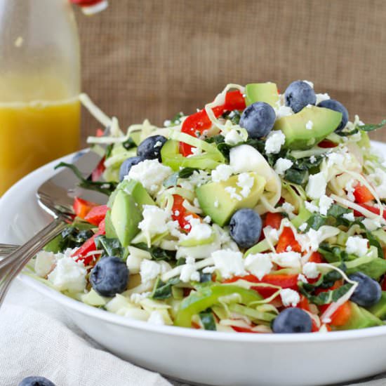 Healthy Kale and Cabbage Salad