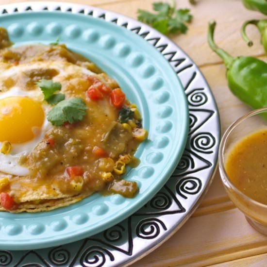 Green Chile & Corn Enchiladas