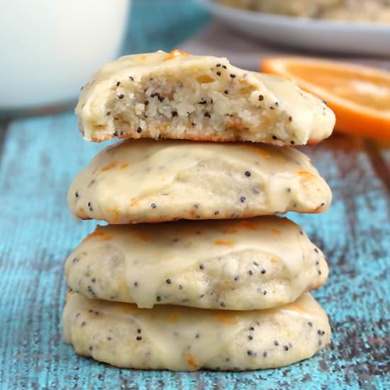 Orange Poppy Seed Ricotta Cookies