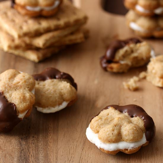 S’mores Spritz Sandwich Cookies