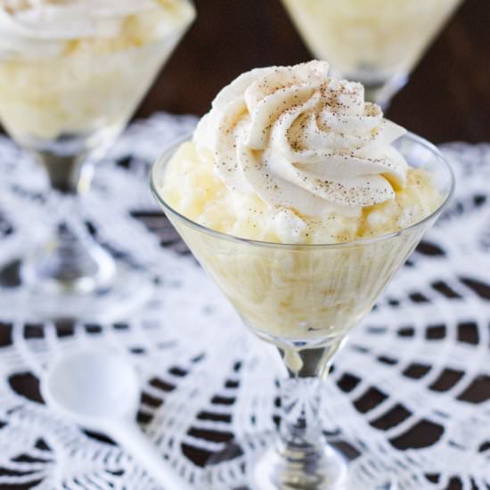 Tapioca Pudding with Whipped Cream