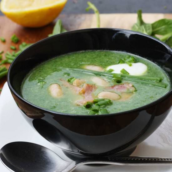 Spinach, Bean & Bacon Soup