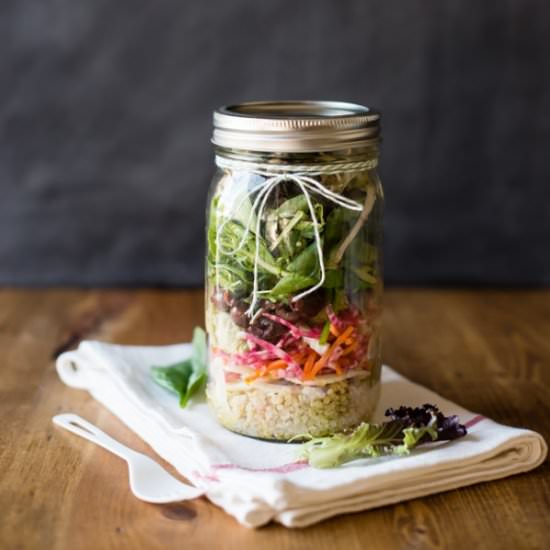 Rainbow Salad in a Jar