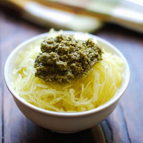Pesto Spaghetti Squash