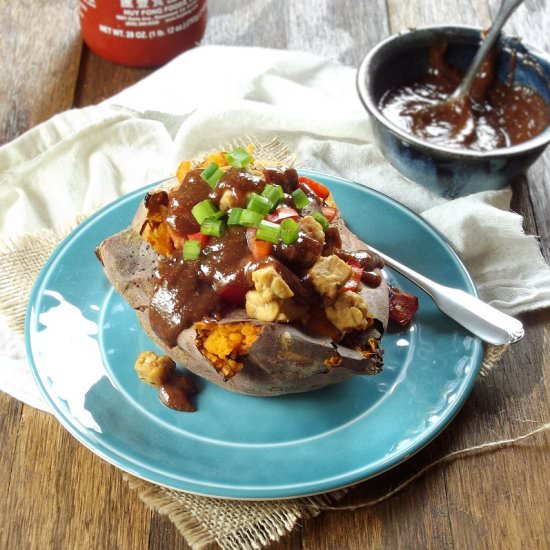 Tempeh Stuffed Sweet Potatoes