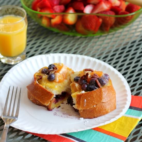 Blueberry Stuffed French Toast