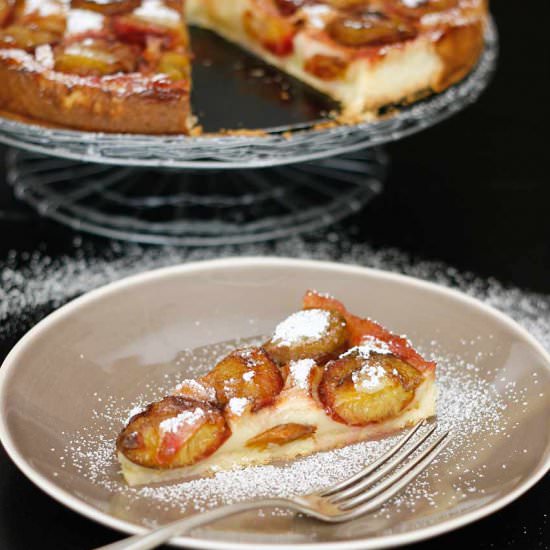 Clafoutis Tarte with Plums