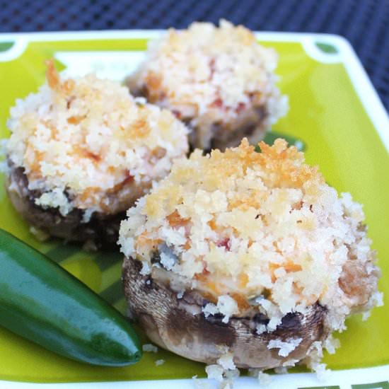 Jalapeno Popper Stuffed Mushrooms