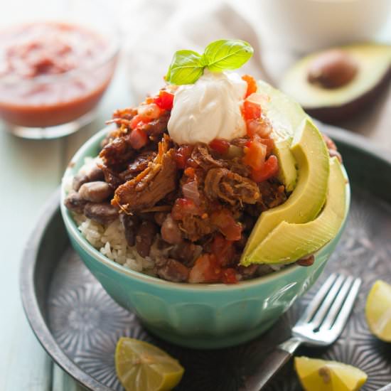 Gluten Free Pork Burrito Bowl