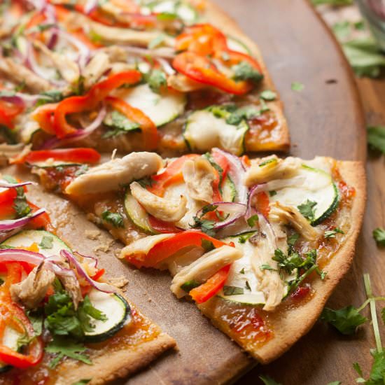 Paleo Thai Chicken Pizza