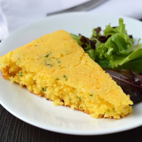 Cheese and Chive Skillet Cornbread