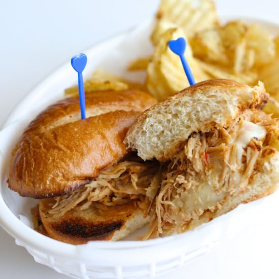 Slow Cooker Chicken Philly Sandwich