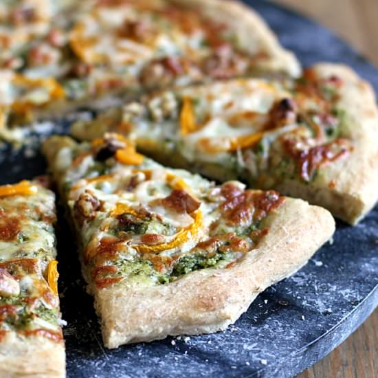 Cilantro Pesto Pizza with Tomatoes