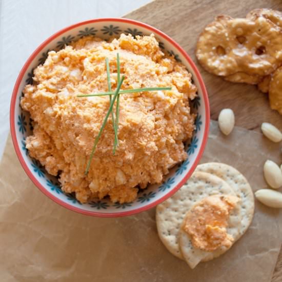 Chunky feta dip with almonds
