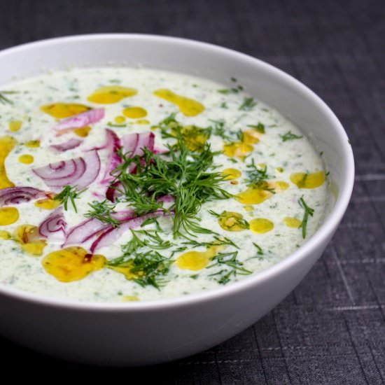 Chilled Cucumber yoghurt soup