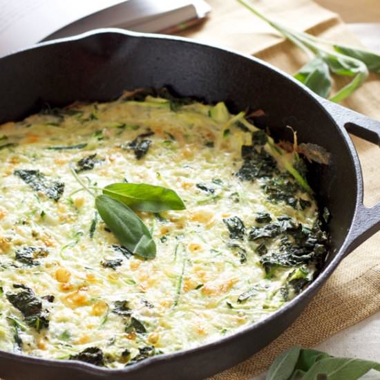 Zucchini, Kale, and Sage Frittata