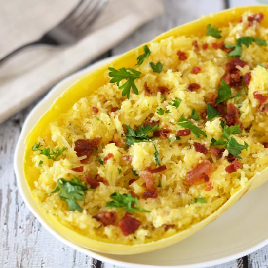 Spaghetti Squash Carbonara