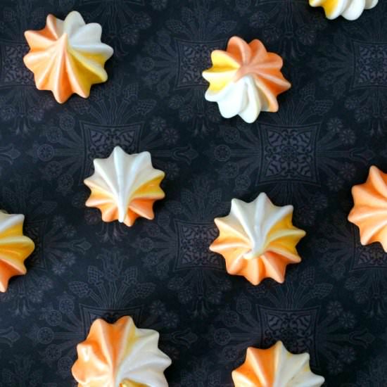 Candy Corn Meringues