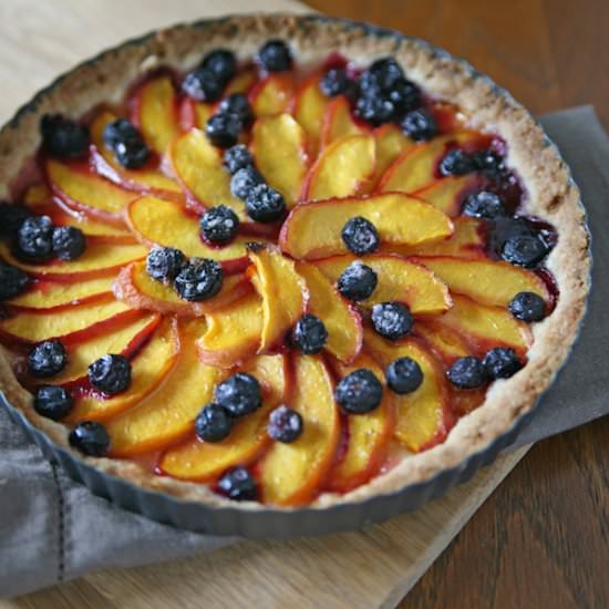 Nectarine and Blueberry Tart