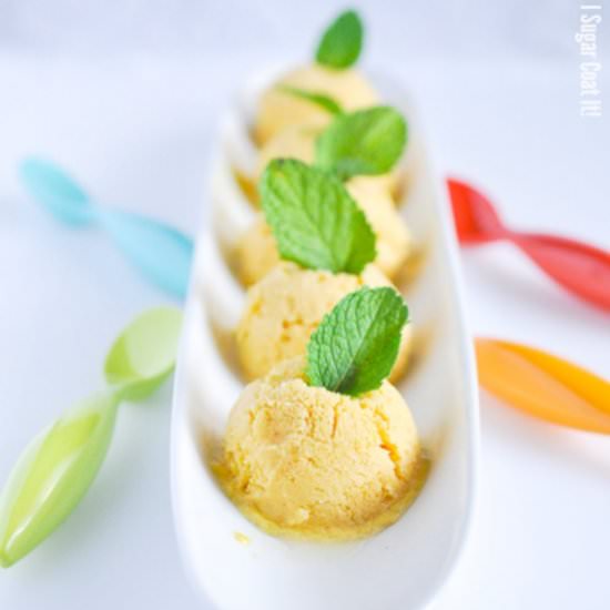 Ginger Peach Sherbet